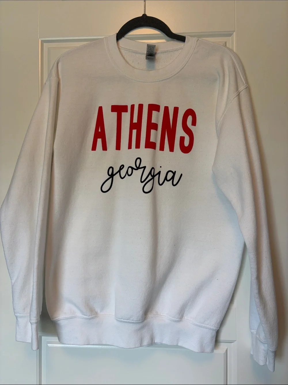 White 'Athens Georgia' Crewneck Sweatshirt
